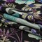1 Yard Stretch Cotton Twill Print Midnight Blue and Purple Mushrooms